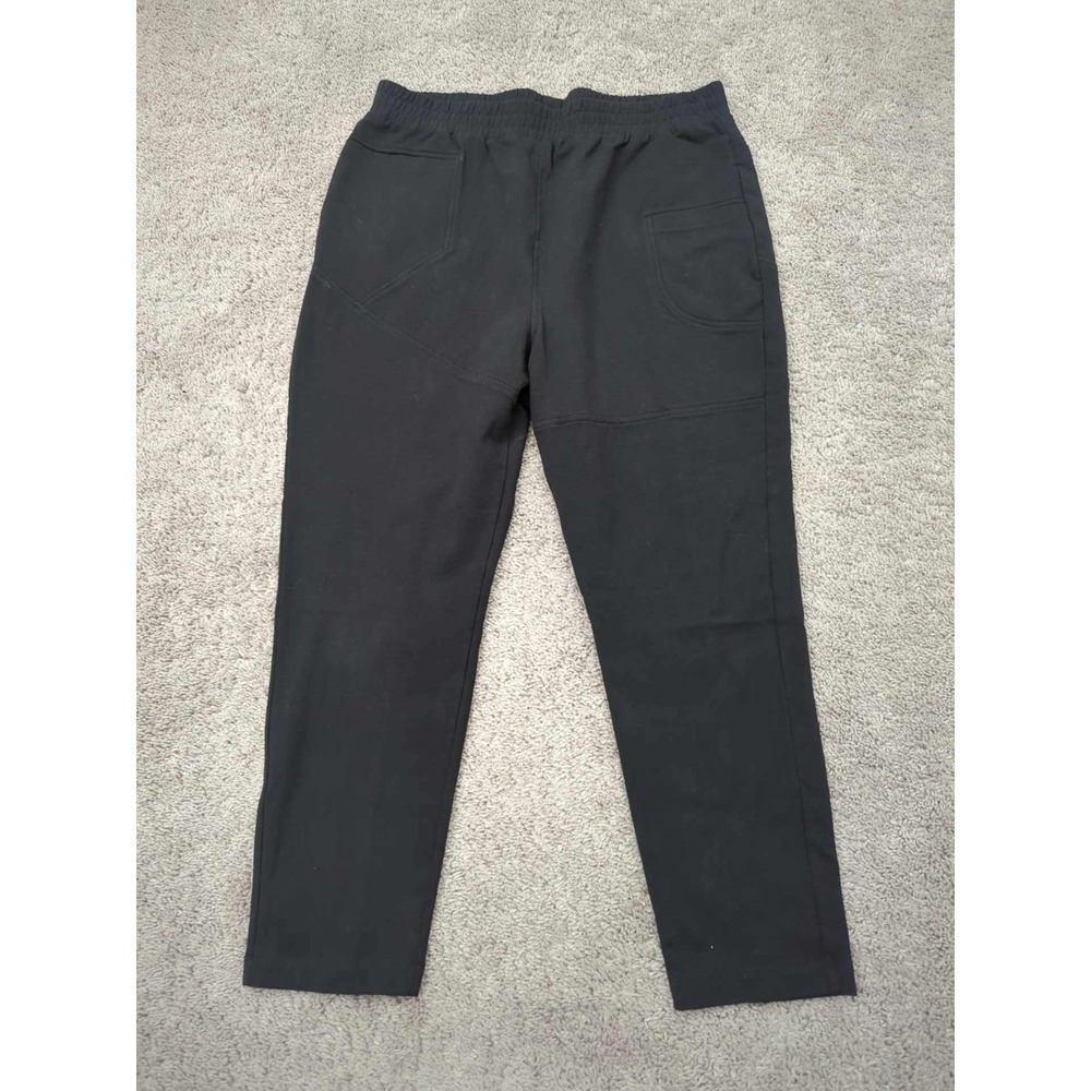 CAbi Sweatpants Womens Large Black High Rise Pull On Tapered Pockets‎ Fleece